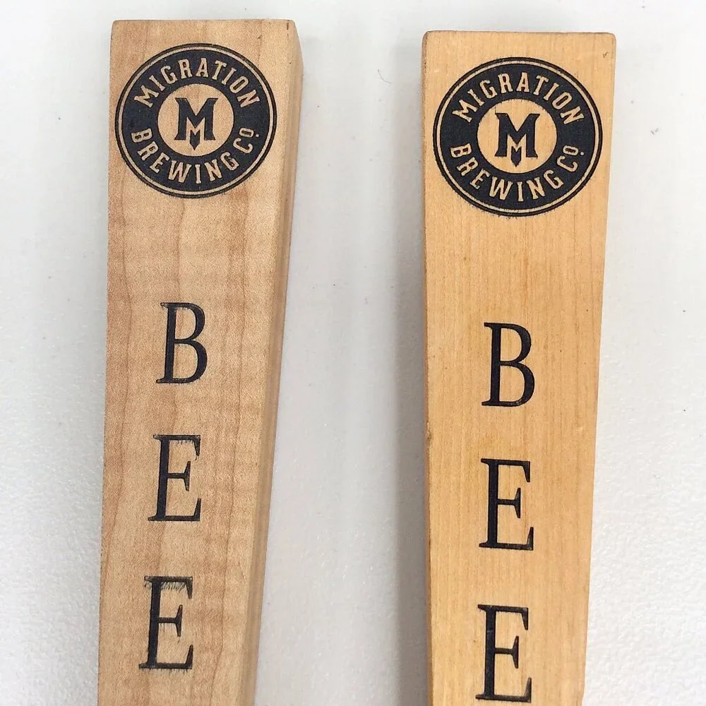 Lot of 2‎ Migration Brewing Beer Tap Handles Portland Oregon Wood